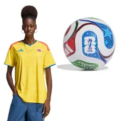 ADIDAS - Combo Mundial 2026 Camiseta Seleccion Colombia Local Mujer + Balón Trionda