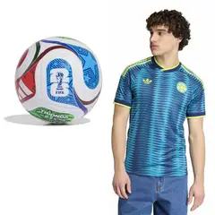 ADIDAS - Combo Mundial 2026 Camiseta Seleccion Colombia Visitante Hombre + Balón Trionda