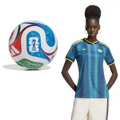 ADIDAS - Combo Mundial 2026 Camiseta Seleccion Colombia Visitante Mujer + Balón Trionda