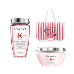 KERASTASE - Combo Fuerza Solar – Kérastase Genesis Masque 200ml + Genesis Bain 250ml