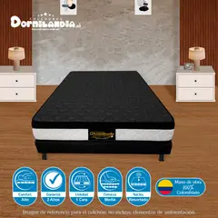 DORMILANDIA - Colchón King Firmeza Media Ortopédico Resortado con Pillow Dublín 200 x 200 cm
