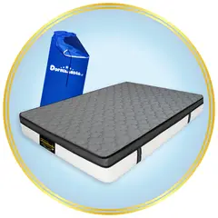 DORMILANDIA - Colchón Doble Firmeza Media Ortopédico Resortado con Pillow Dublín 140 x 190 cm - 0% Interés a 3 Cuotas Pagando con tu CMR Banco Falabella