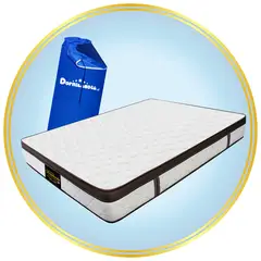 DORMILANDIA - Colchón Queen Firmeza Media Ortopédico Resortado con Pillow Dublín 160 x 190 cm