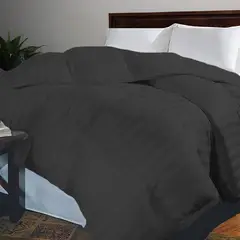 KARYTEX - Plumon Acolchado Doble Negro Rayas Polialgodón -