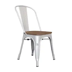EKONOMODO - Silla Fija De Diseño Asiento Madera Terek