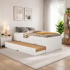 MUEBLES 2020 - Cama sencilla Mar - blanca