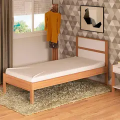 MUEBLES 2020 - Cama Sencilla Viena AlmendraBlanco