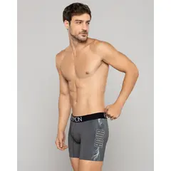 REYMON - Bóxer semilargo estampado lateral para hombre