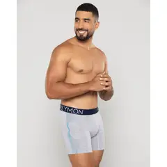 REYMON - Bóxer semilargo estampado lateral para hombre