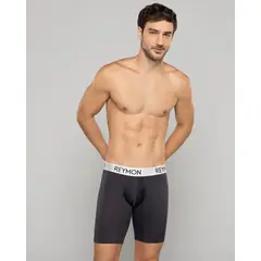 REYMON - Bóxer largo microfibra jacquard para hombre