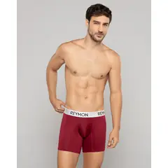 REYMON - Bóxer semilargo microfibra jacquard para hombre
