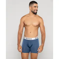 REYMON - Bóxer semilargo microfibra jacquard para hombre