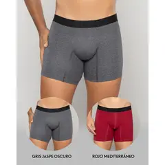 REYMON - Bóxer Básico Semilargo Para Hombre PAQUETE X2 Ref.3099-2