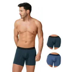 REYMON - Bóxer Básico Semilargo Para Hombre PAQUETE X2 Ref.3099-2