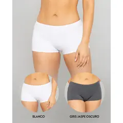 REYMON - Bóxer básico paquete x2 tiro alto para mujer
