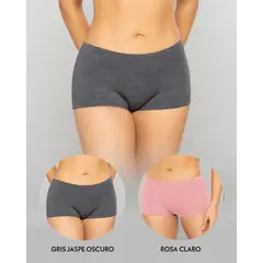 REYMON - Bóxer básico paquete x2 tiro alto para mujer