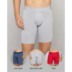 REYMON - Trio Boxer Largo Algodón UNICOLOR Para Hombre Ref.3001