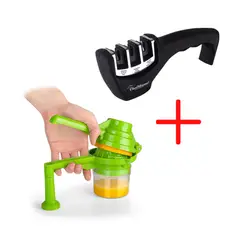 CHEF MASTER - Combo Afilador 3-1 Exprimidor naranja Exprimidor limón