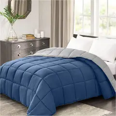 KARYTEX - Plumon Acolchado Sencillo Azul - Gris Polialgodón -