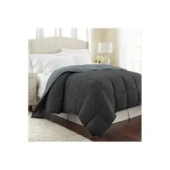 KARYTEX - Plumon Acolchado Sencillo Negro - Gris Polialgodón -