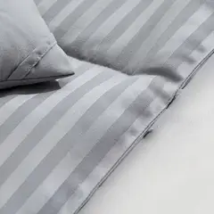 KARYTEX - Plumón Acolchado Sateen Rayas Cama King Color Gris