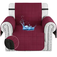 KARYTEX - Protector de sofá 1 Puesto doble faz vino tinto-negro