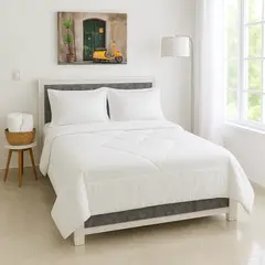 HOGARETO - Edredón Cubrelecho Doble Faz Para Cama Doble 140x190 Cm