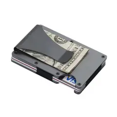 UBMD - Billetera tarjetero hombre aluminio bloqueo rfid.