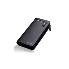 UBMD - Billetera hombre plegable larga cuero pu