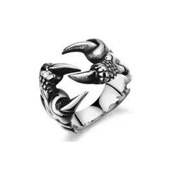 UBMD - Anillo punk retro gotico hombre ajustable garra