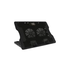 GENERICO - Base Refrigerante 638a 2 ventiladores 5 Posiciones Negra