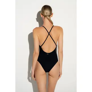 TOUCHE BALNEAIRE - Traje de baño entero clasico con argollas doradas ref. 0E26081