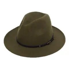 VELBROS - Sombrero Fedora Hombre Mujer Gardel Sol Elegante Fiesta - Verde oscuro