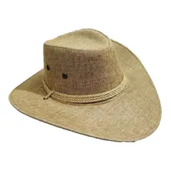 VELBROS - Sombrero Vaquero Texano Llanero Norteño Hombre Mujer Sol - Caqui