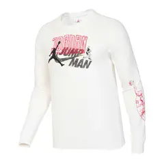 NIKE - Camiseta Manga Larga Jordan Brand-Blanco