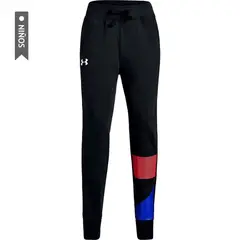 UNDER ARMOUR - Jogger Rival Para Niñas-Negro