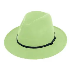 VELBROS - Sombrero Fedora Hombre Mujer Gardel Sol Elegante Fiesta - Verde claro