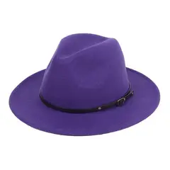 VELBROS - Sombrero Fedora Hombre Mujer Gardel Sol Uv Elegante Fiesta - Violeta