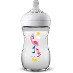 PHILIPS - Tetero biberon natural anticólico avent 9 Oz flamencos