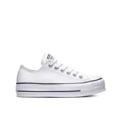 CONVERSE - Tenis Chuck Taylor AllStar LiftClean Cuero Mujer-Blanco