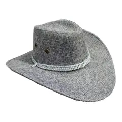 VELBROS - Sombrero Vaquero Texano Llanero Norteño Hombre Mujer Sol - Gris
