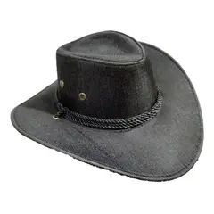 VELBROS - Sombrero Vaquero Texano Llanero Norteño Hombre Mujer Sol - Negro