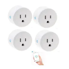 GENERICO - 4 Smart Plug Enchufes Inteligentes Wifi -Alexa-Google Blanco