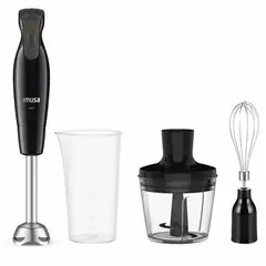 IMUSA - Licuadora de mano Quik chef 3en1 con mini pica y batidora manual 400 Watts Plateada