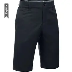 UNDER ARMOUR - Bermuda Match Play Golf Para Niño-Negro