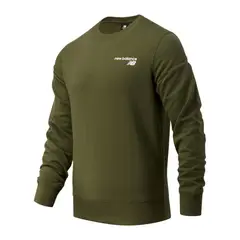 NEW BALANCE - Sueter Classic Core Crew Para Hombre-Verde