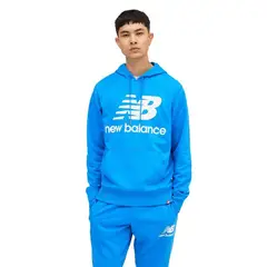 NEW BALANCE - Hoodie Essentials Para Hombre-Celeste