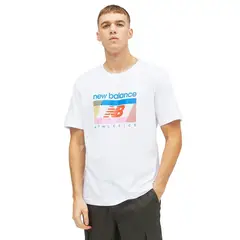 NEW BALANCE - Camiseta Athletics Amplified Para Hombre-Blanco
