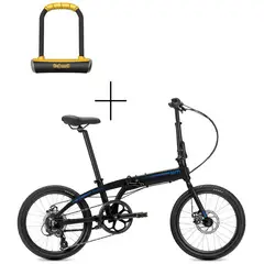 DTFLY - Bicicleta Plegable Tern B8 Negra Rin 20 + Candado 8001