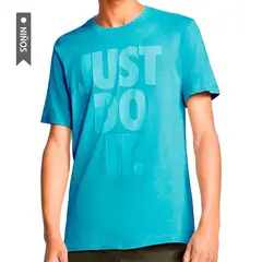 NIKE - Camiseta Sportswear Just Do It Wash Para Niños-Azul
